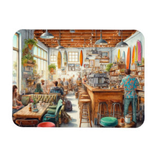 Eclectic Cafe in San Diego Mug Magnet