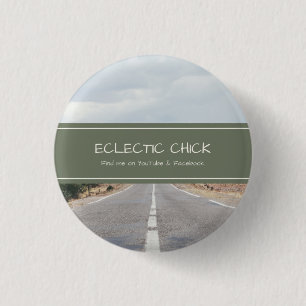 Eclectic Chick YouTube & Facebook 3 Cm Round Badge