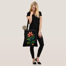 Eclectic Dark Botanical Moody Floral Folk Art