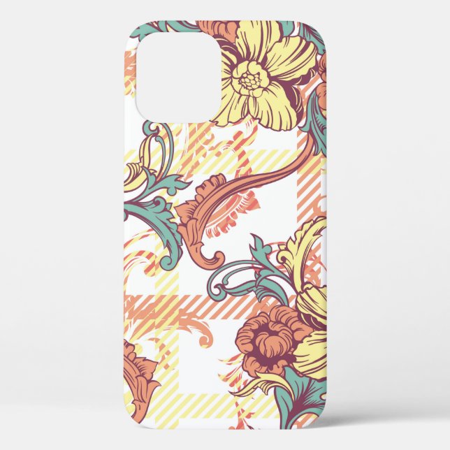 Eclectic fabric plaid seamless pattern with baroqu Case-Mate iPhone case (Back)