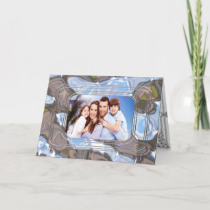 Eclectic Framed photo Christmas Holiday Card