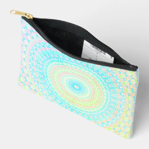 Eclectic Hippie Boho Psychedelic Summer Mandala Accessory Pouch