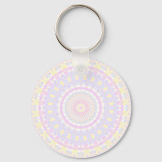 Eclectic Intricate Boho Colourful Pastel Mandala Key Ring