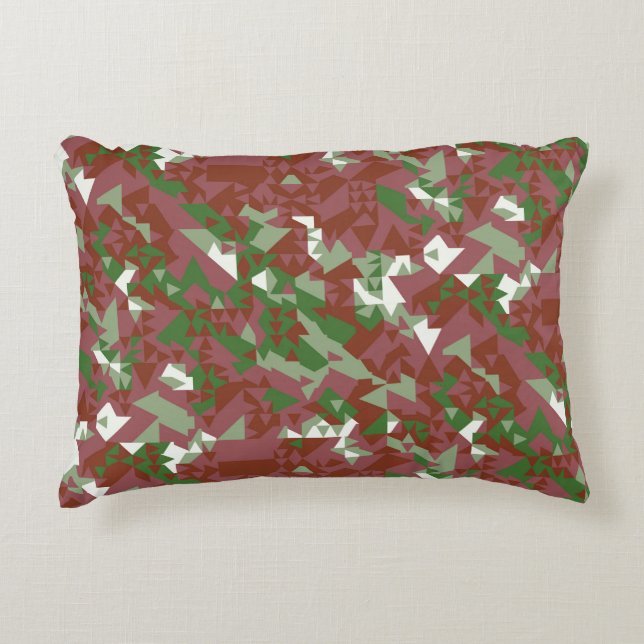 Eclectic Mod Retro Geometric Christmas Pattern Decorative Cushion (Front)
