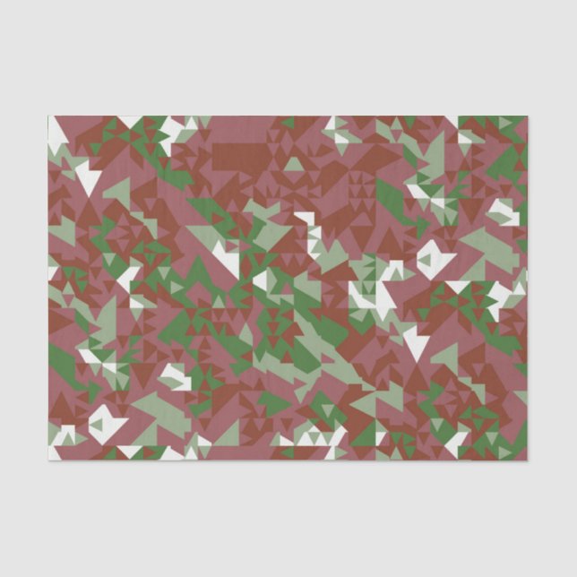 Eclectic Mod Retro Geometric Christmas Pattern Tissue Paper (Front)