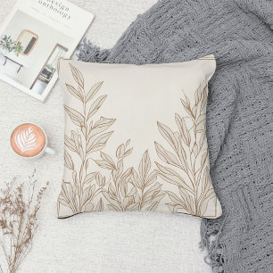 Eclectic Natural Terracotta Wildflower Boho Rustic Cushion