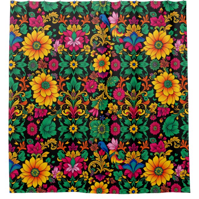 Eclectic Overload Shower Curtain – Maximalist (Front)