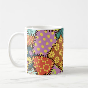 Eclectic Patchwork: Diverse Pattern Mix Coffee Mug