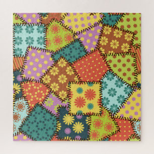 Eclectic Patchwork: Diverse Pattern Mix Jigsaw Puzzle