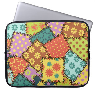 Eclectic Patchwork: Diverse Pattern Mix Laptop Sleeve