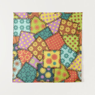 Eclectic Patchwork: Diverse Pattern Mix Tapestry