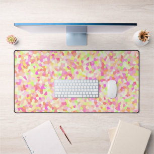 Eclectic Quirky Groovy Colourful Sprinkle Mosaic Desk Mat