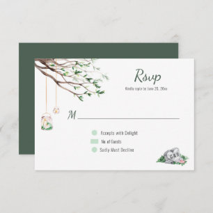 Eclectic Romance Woodland Wedding RSVP