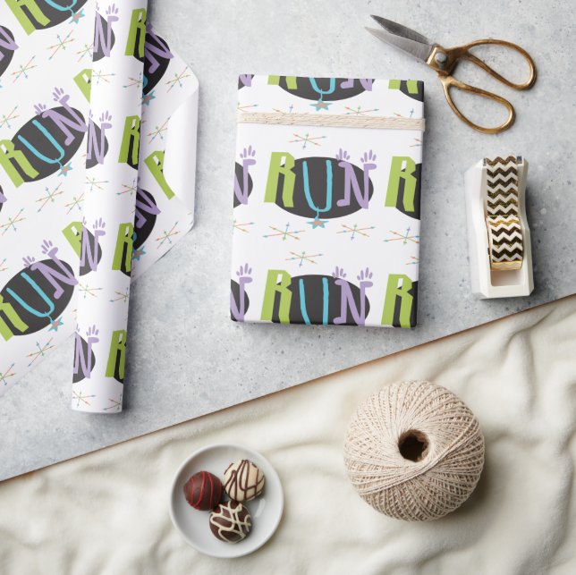 Eclectic RUN Runner themed Wrapping Paper (Crafts)