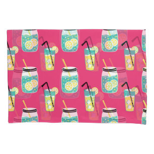 Eclectic summer elements, vintage seamless backgro pillowcase