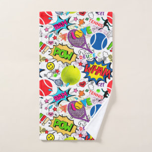 😍🤩Eclectic tennis🎾 pattern  Hand Towel