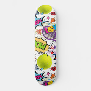 😍🤩Eclectic tennis🎾 pattern Skateboard