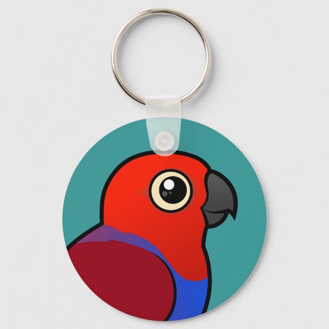 Eclectus Parrot female Key Ring (Front)