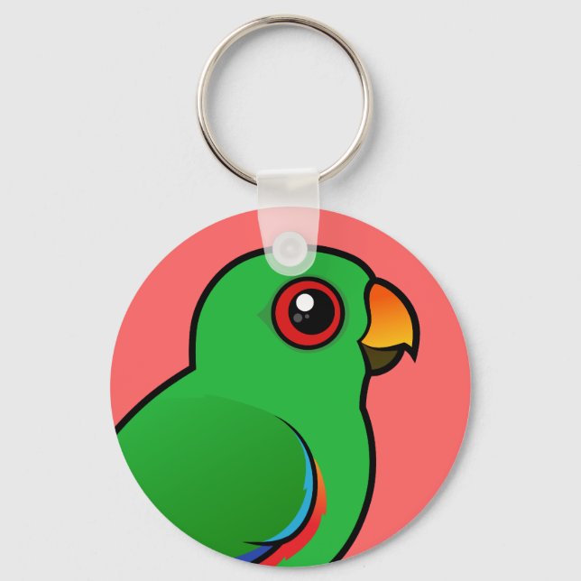Eclectus Parrot male Key Ring (Front)