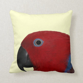 Eclectus Throw Pillow Red