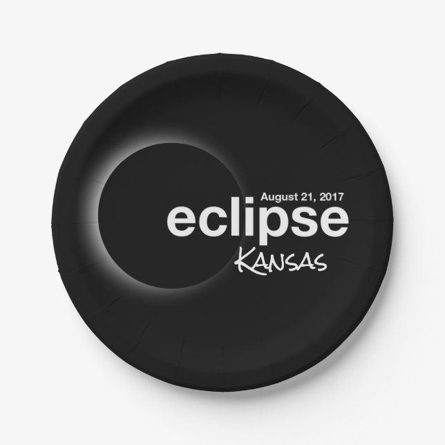 eclipse 2017 Kansas Paper Plate (Front)