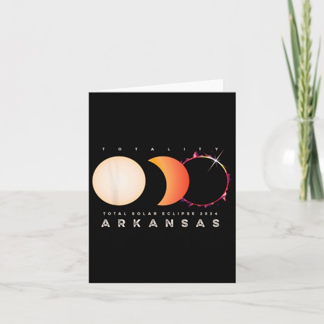 Eclipse 2024 Arkansas Total Eclipse Astronomy Grap Card (Front)