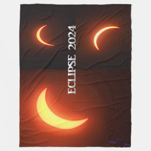Eclipse 2024 fleece blanket