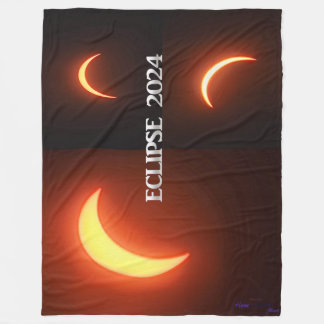 Eclipse 2024 fleece blanket