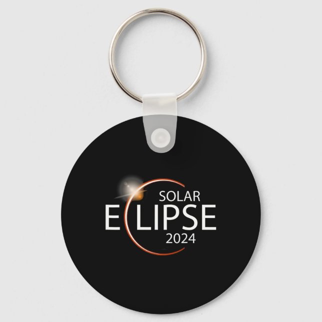 Eclipse 2024 Shirt Total Solar Eclipse Party  Key Ring (Front)