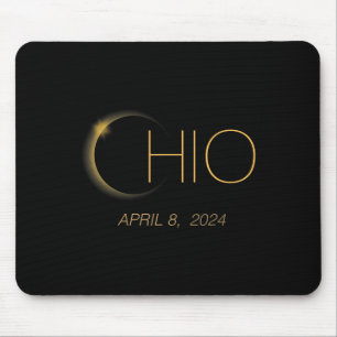 Eclipse 2024 Shirt Total Solar Eclipse State Ohio Mouse Mat