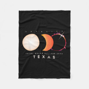 Eclipse 2024 Texas Total Eclipse America Graphic Fleece Blanket