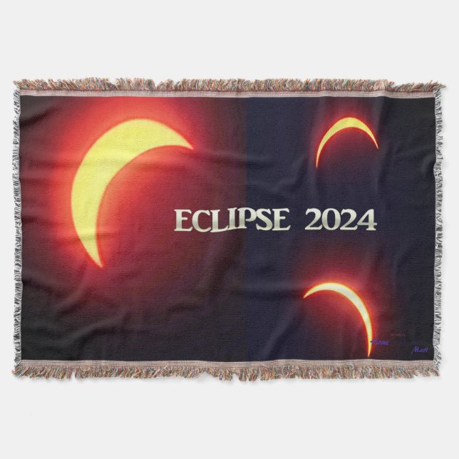 Eclipse 2024 throw blanket (Front)