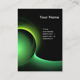 ECLIPSE 2 MONOGRAM Vibrant black green Business Card