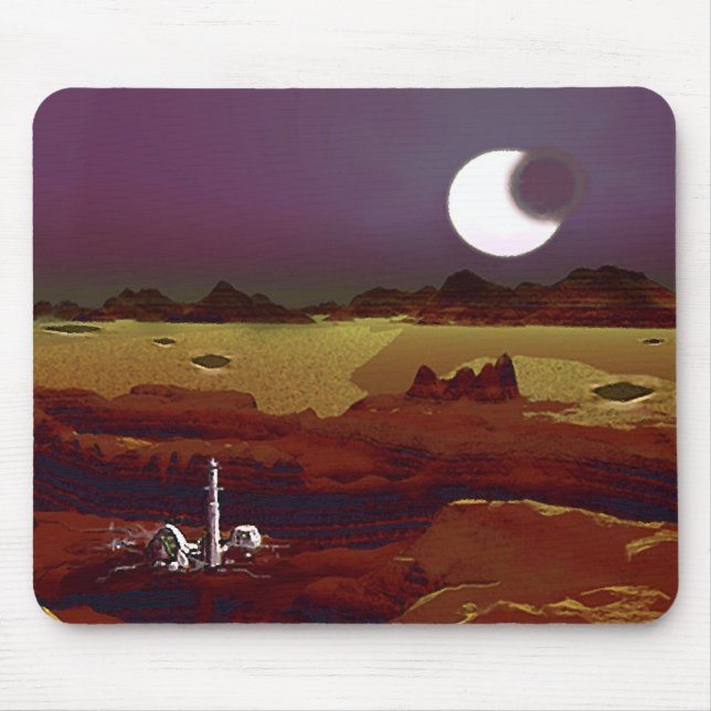 Eclipse Above Distant Lands Alien Planet Mousepad (Front)