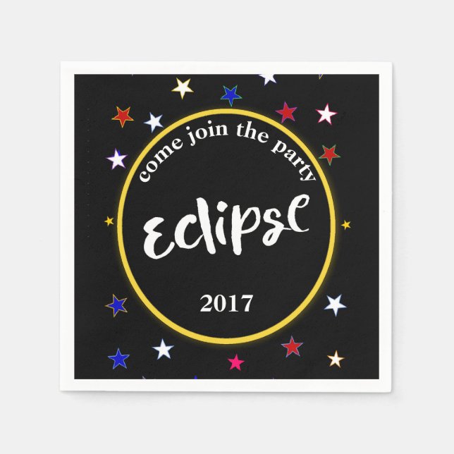 Eclipse And Stars Party Napkins (Front)