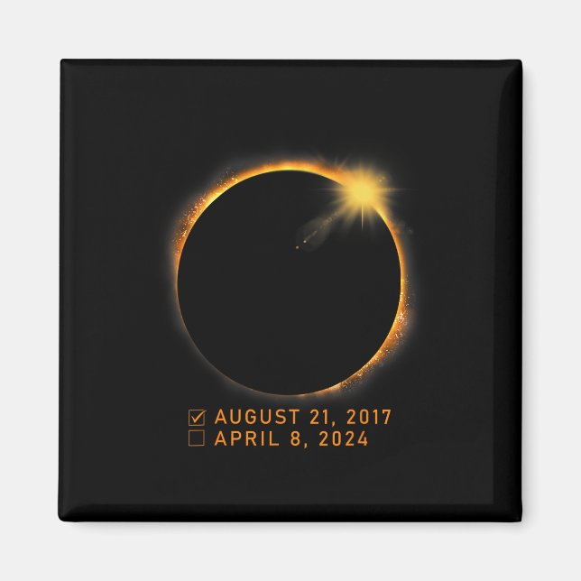 Eclipse Checklist Total Solar Eclipse April 8 2024 Magnet (Front)