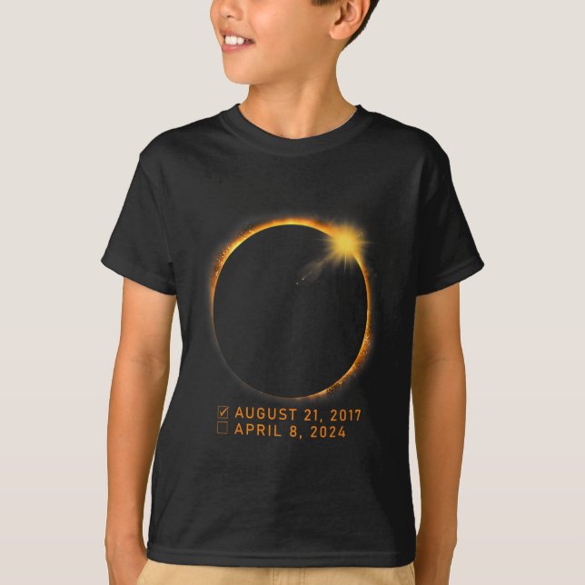 Eclipse Checklist Total Solar Eclipse April 8 2024 T-Shirt (Front)