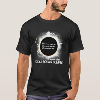 Eclipse Checklist Total Solar Eclipse April 8 2024 T-Shirt