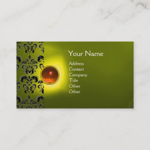 ECLIPSE DAMASK GEM  MONOGRAM BUSINESS CARD
