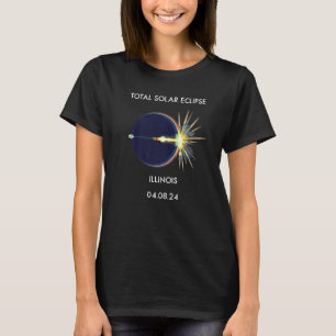 Eclipse Flare 04 08 24 Total Solar Eclipse Illinoi T-Shirt