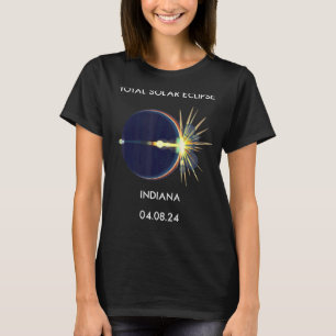 Eclipse Flare 04 08 24 Total Solar Eclipse Indiana T-Shirt
