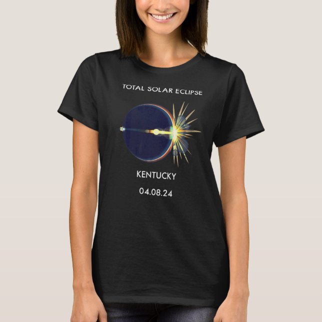 Eclipse Flare 04 08 24 Total Solar Eclipse Kentuck T-Shirt (Front)