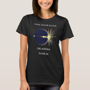 Eclipse Flare 04 08 24 Total Solar Eclipse Oklahom T-Shirt