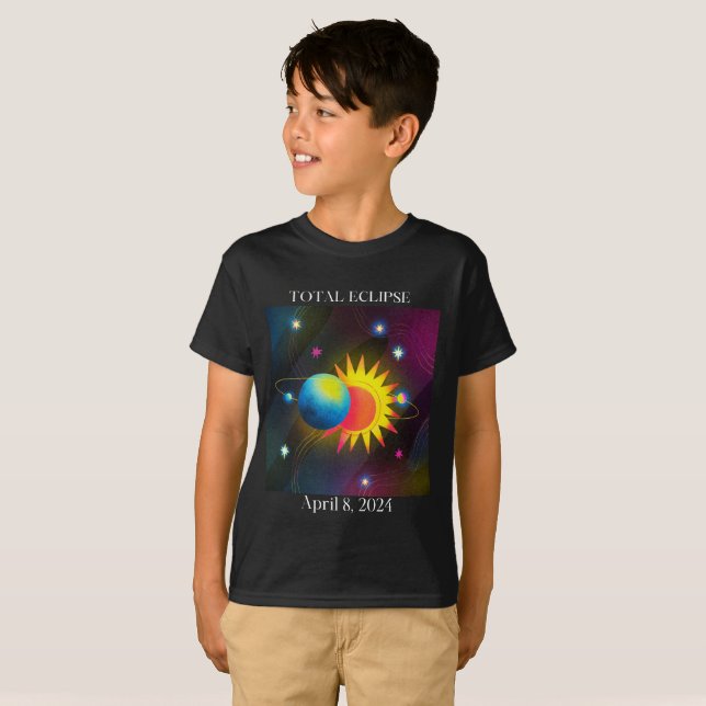 Eclipse Flare 04.08.24 Total Solar Eclipse USA  T-Shirt (Front Full)