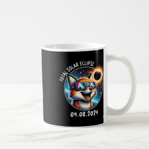 Eclipse Fox Wearing Gles Pet April 8 2024 Coffee Mug