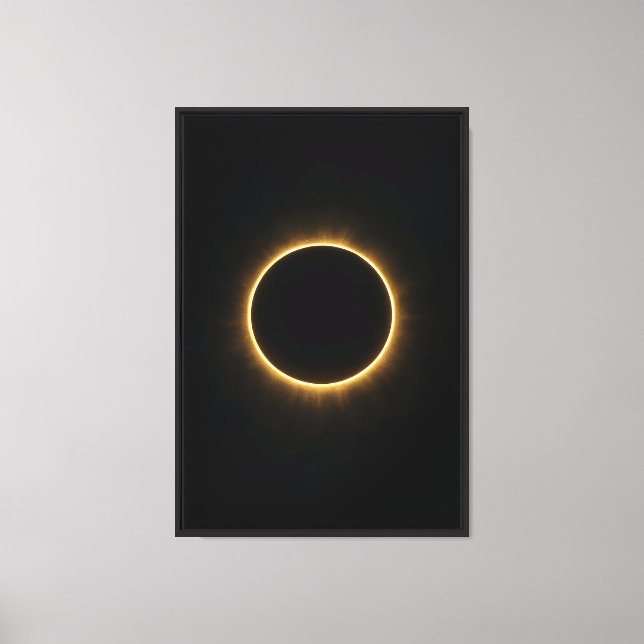 Eclipse Golden Ring Canvas Print (Front)