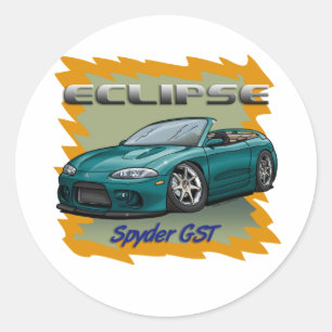 Eclipse_Green Classic Round Sticker