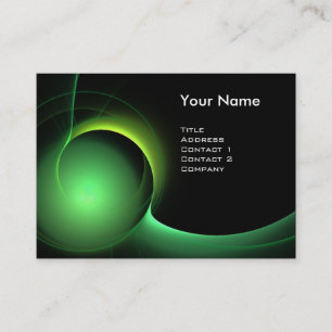 ECLIPSE MONOGRAM Vibrant black green Business Card