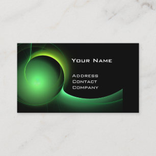 ECLIPSE MONOGRAM Vibrant black green Business Card
