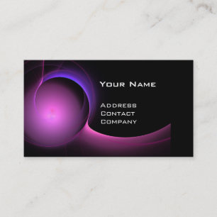 ECLIPSE MONOGRAM Vibrant black purple Business Card